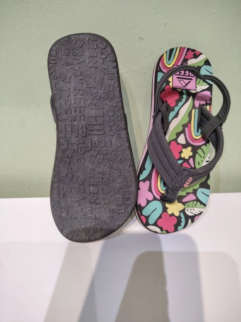 REEF Kids' Floral Multi-Color Flip Flop Sandals